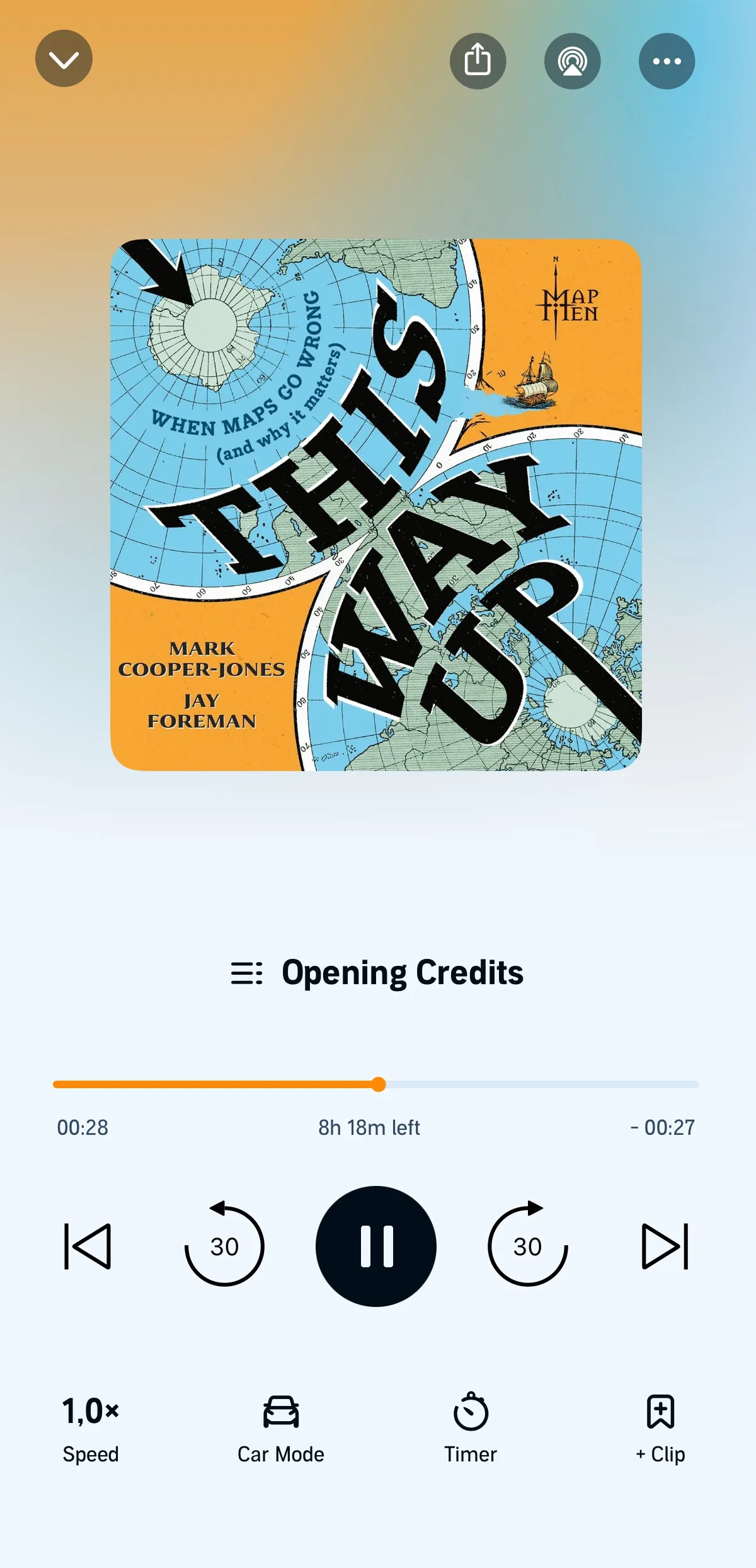 Audible Spelaren skärmbild